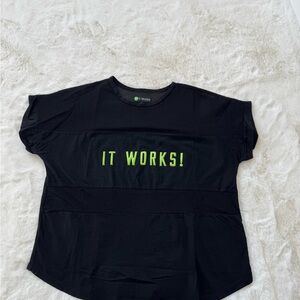 Black ItWorks Jersey Mesh Tee